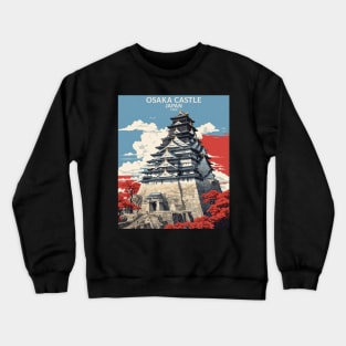 Osaka Castle Japan Vintage Poster Tourism Crewneck Sweatshirt